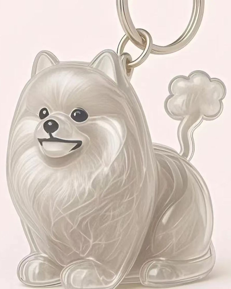 Dog Hair Keepsake Keychain - Memory Capsule Pendant