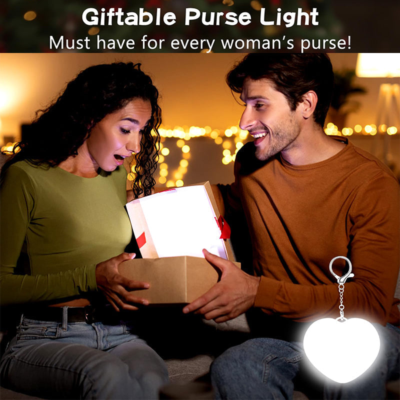 Heart-shaped keychain night light