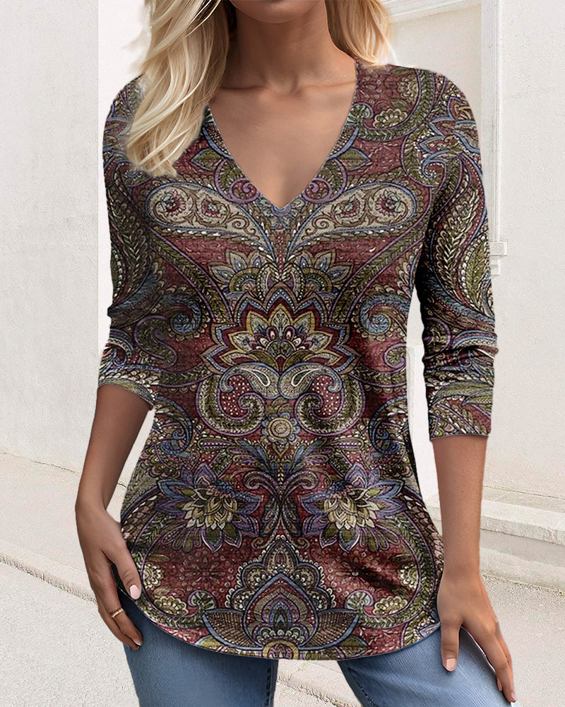 Versatile V-Neck Fashion Top