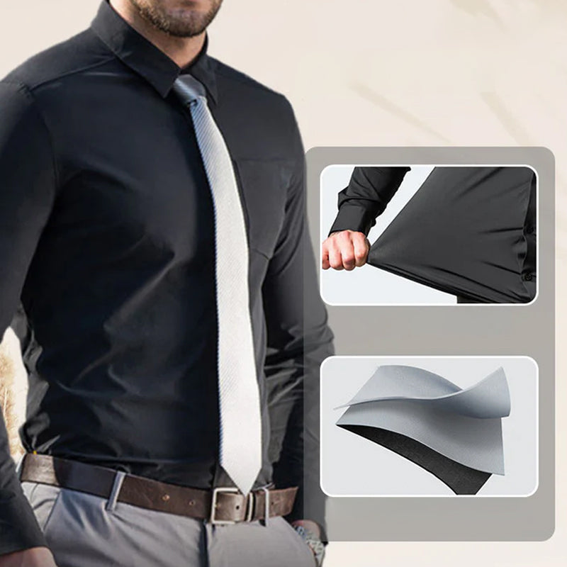 Men's Solid Long Sleeve Shirt