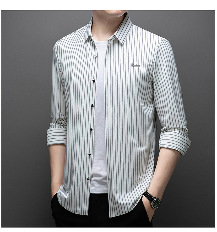 👔Men's Classic Long-Sleeved Striped Shirt