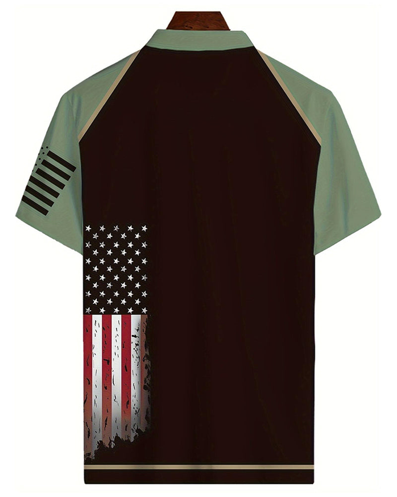Men's Lapel Short Sleeve T-Shirt