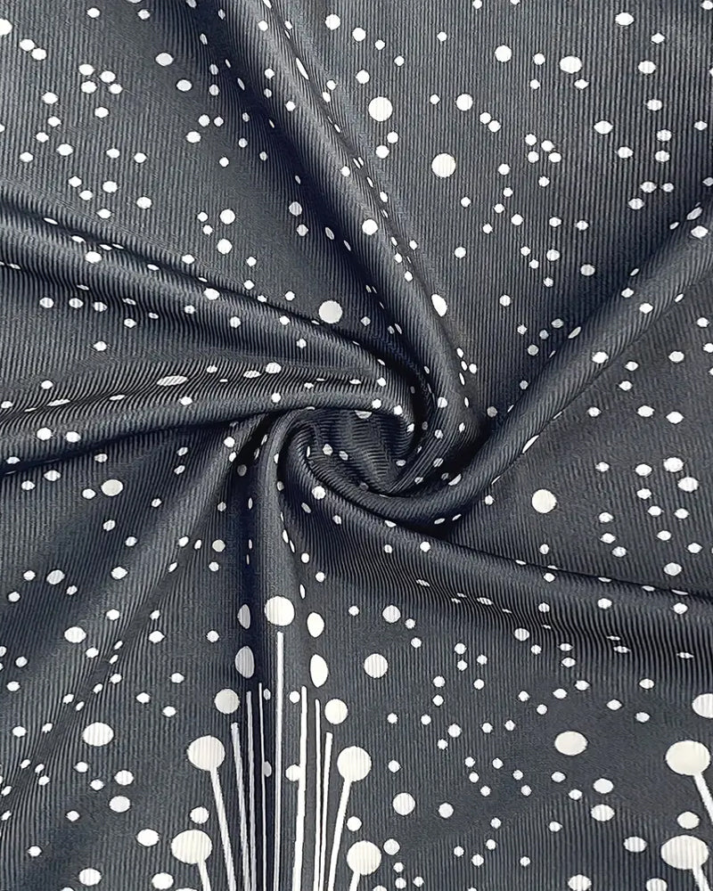 Sleeveless V-Neck Printed Dress