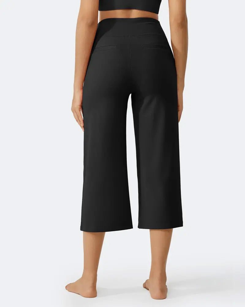 Solid Casual Versatile Cropped Pant