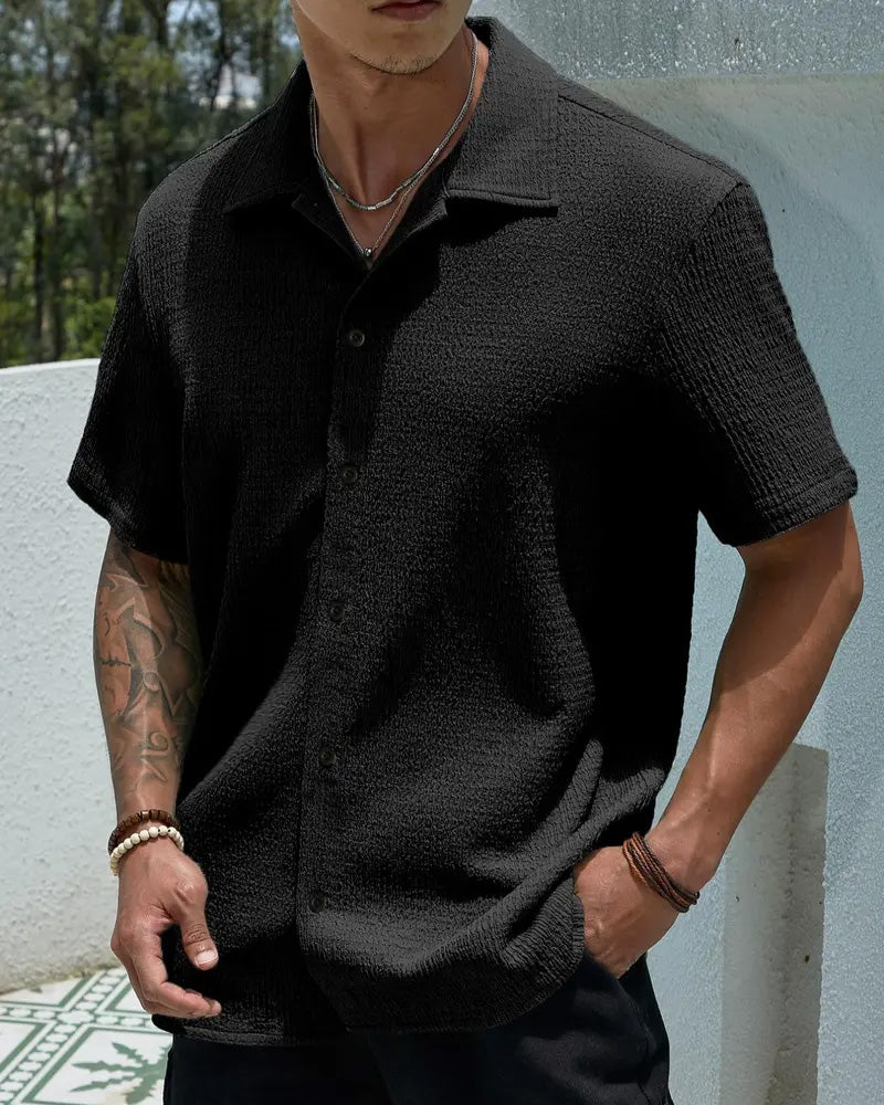 Men's Casual Button-Front Shirt