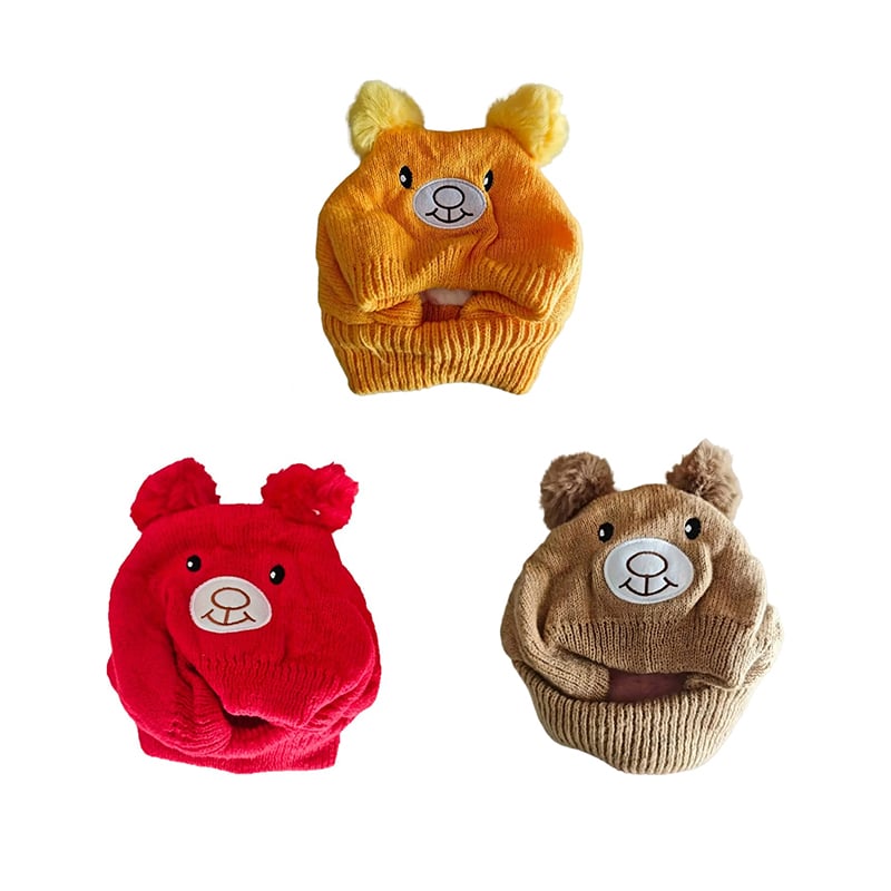 Large Dog Knitted Ear Scarf and Hat Set