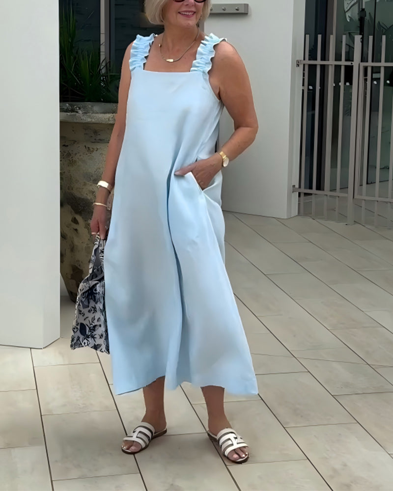 Square Neck Sleeveless Dress