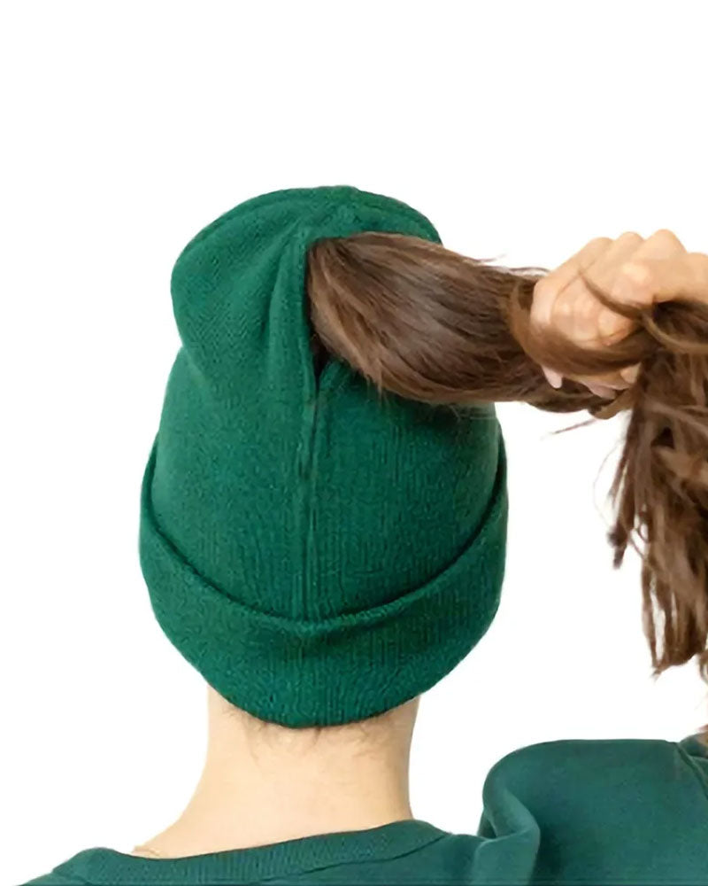 Knitted Magnetic Fashion Ponytail Beanie