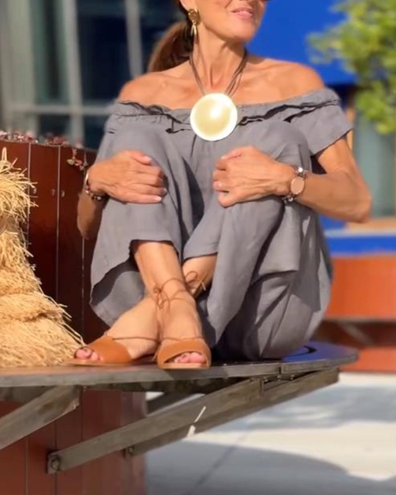 Off-the-Shoulder Elegant Set