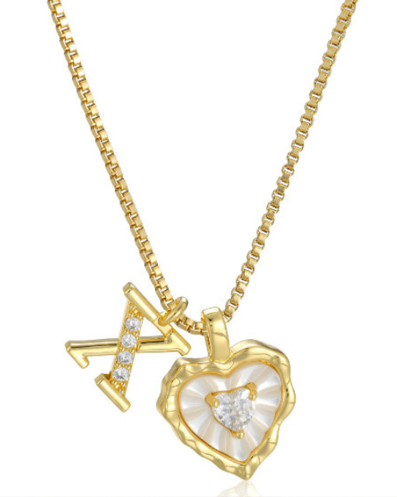 A–Z Micro Pave Letter Pendant Necklace