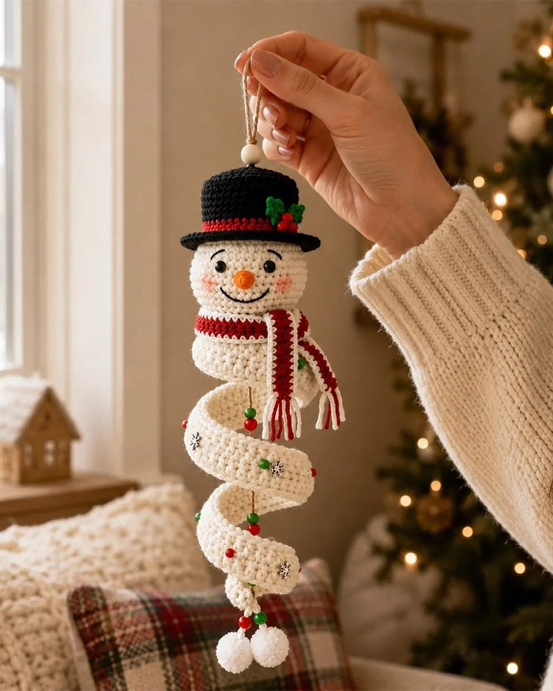 ☃️ DIY Spiral Crochet Snowman Kit