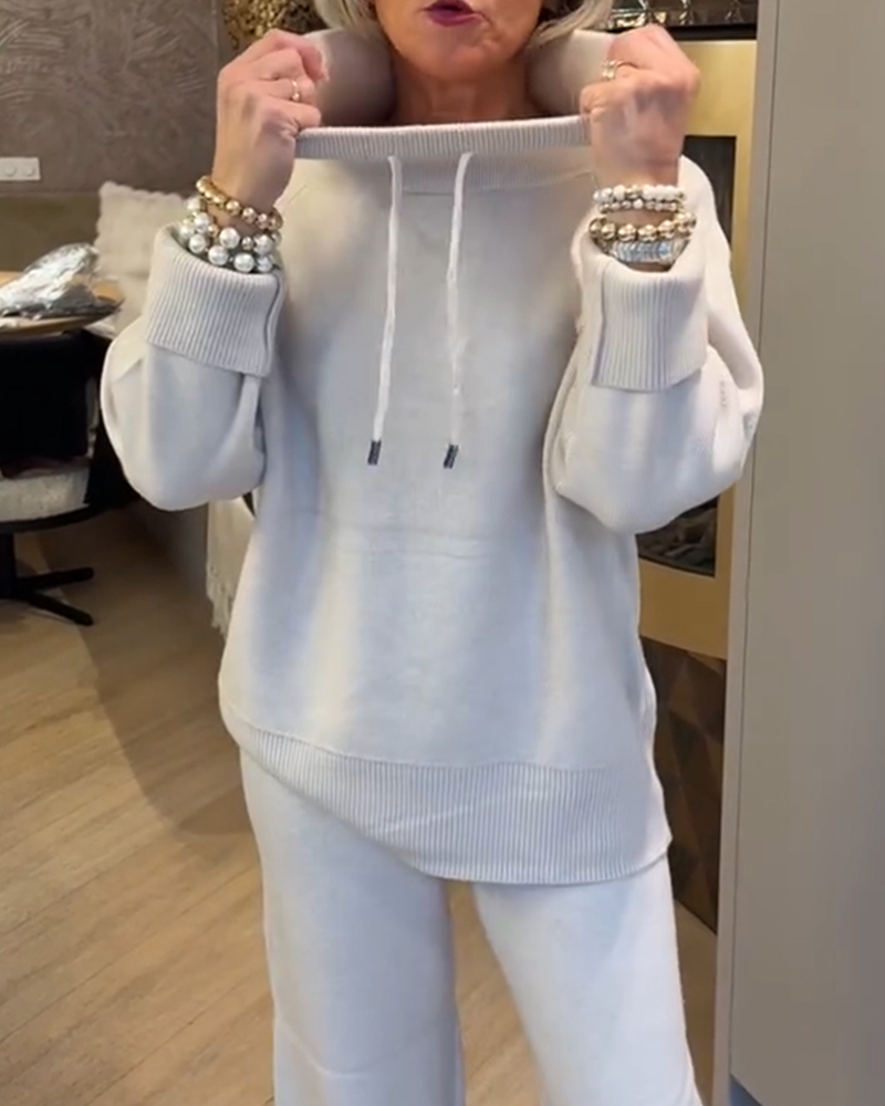 High-Neck Drawstring Fashion Pullover