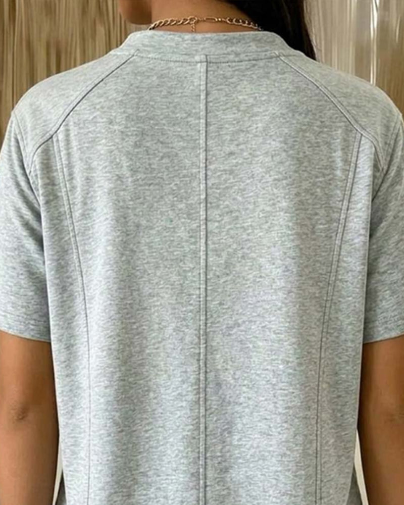 Casual Solid Color T-Shirt