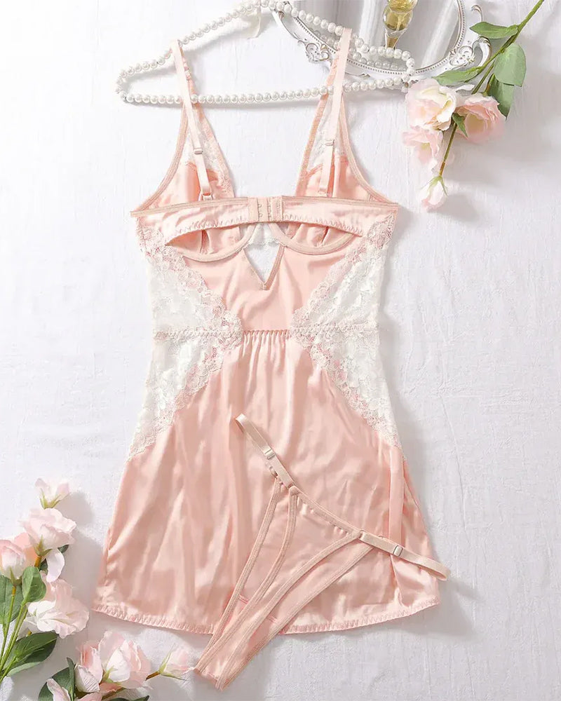 Sexy Camisole Slit Nightgown