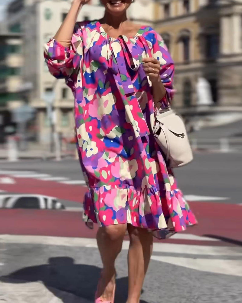 Floral Street Style Dress