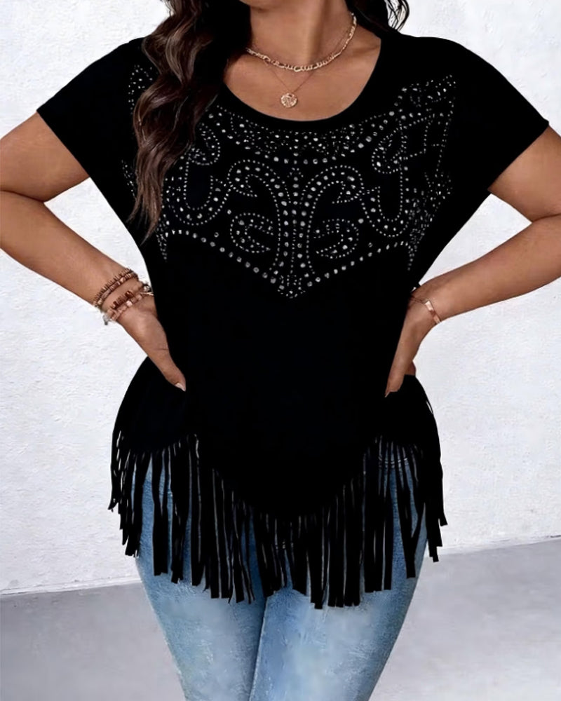 Tassel Design Detail T-Shirt