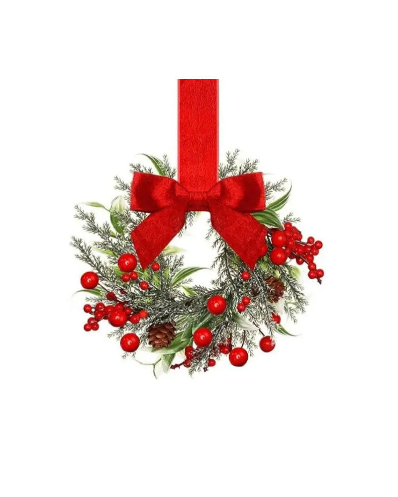 Artificial Christmas Cabinet Wreaths
