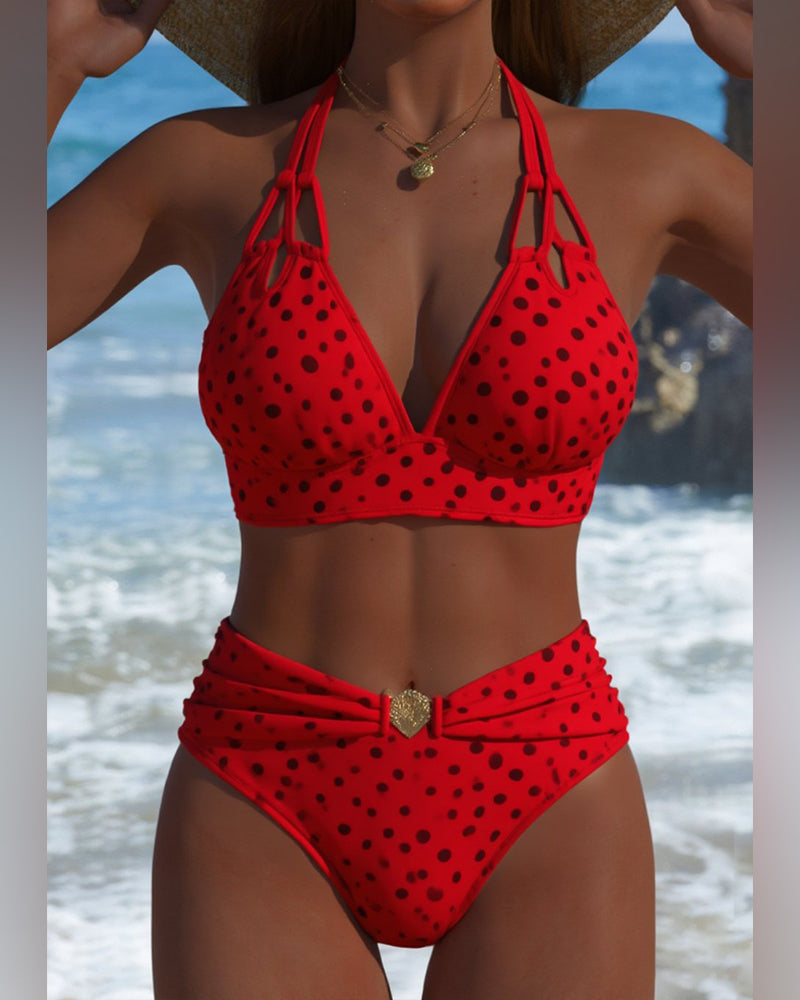 Aumora Sexy Polka Dot Two-Piece Swimsuit