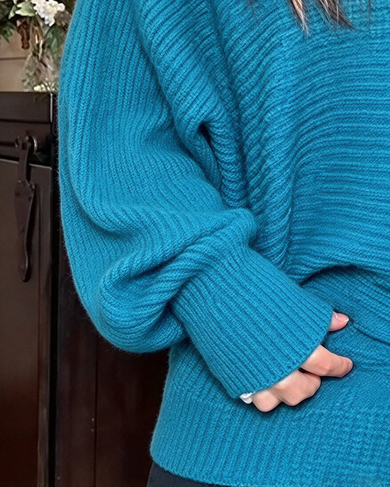 Stylish Batwing Sleeve Pullover