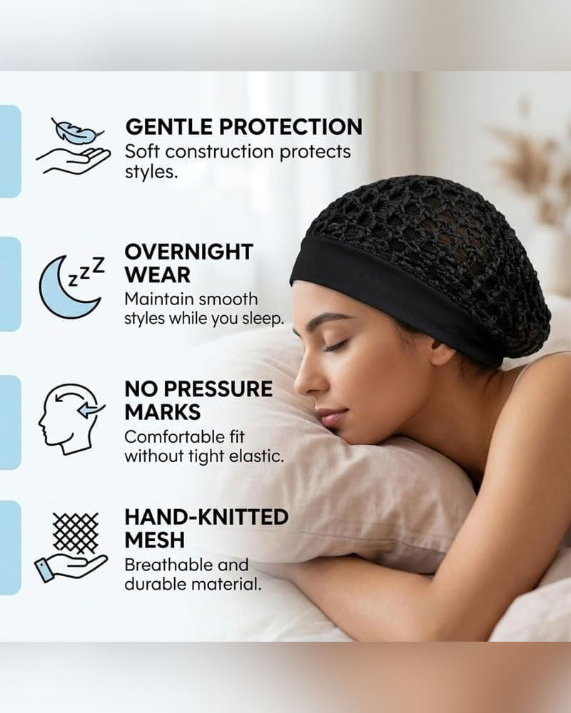 Stretchy Wide-Edge Sleeping Cap