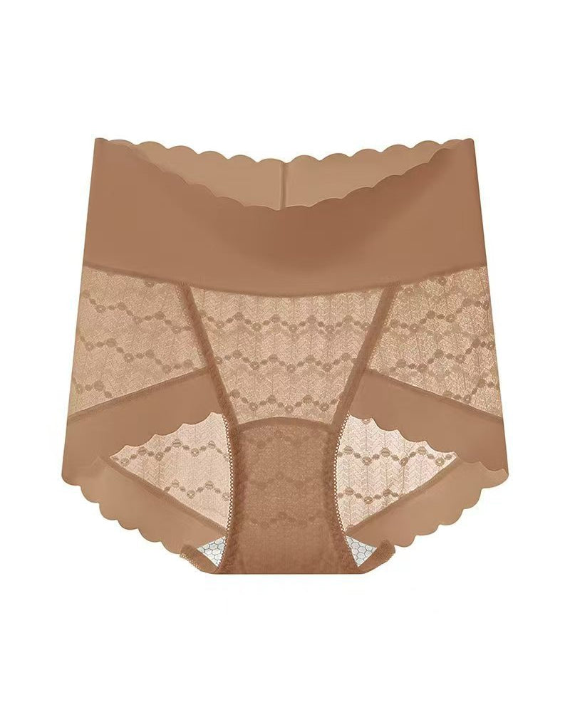 Breathable Seamless High Waist Lace Panties