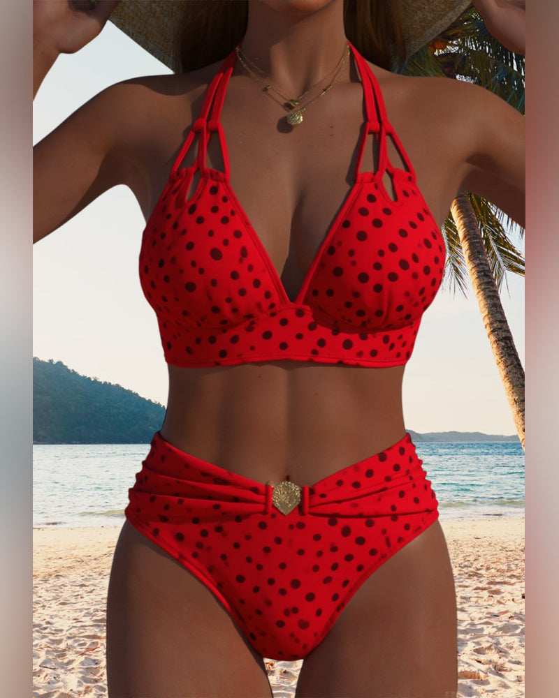 Aumora Sexy Polka Dot Two-Piece Swimsuit