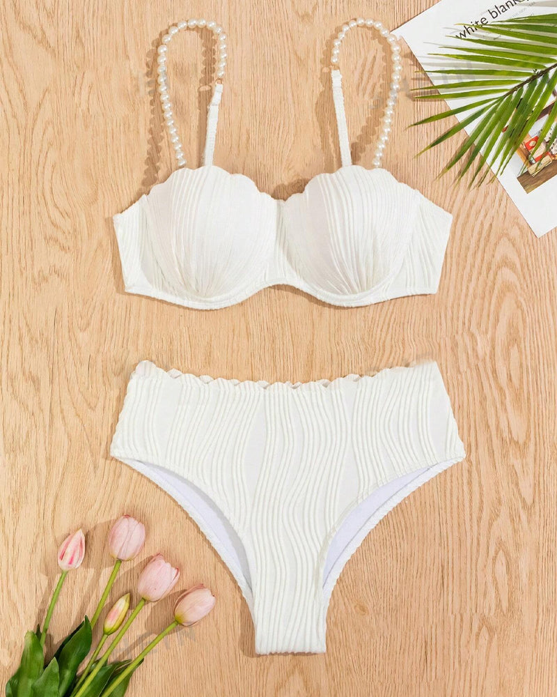 Pearl Suspender Sexy Bikini