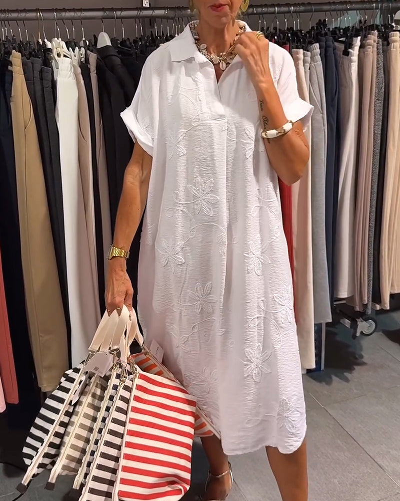 Solid Color Midi Dress
