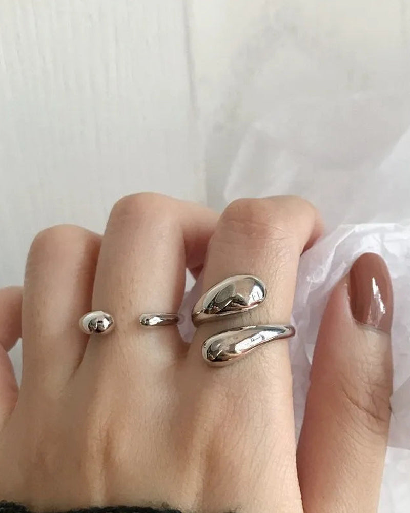 Irregular Water Drop Ring