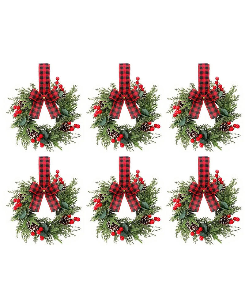 Artificial Christmas Cabinet Wreaths