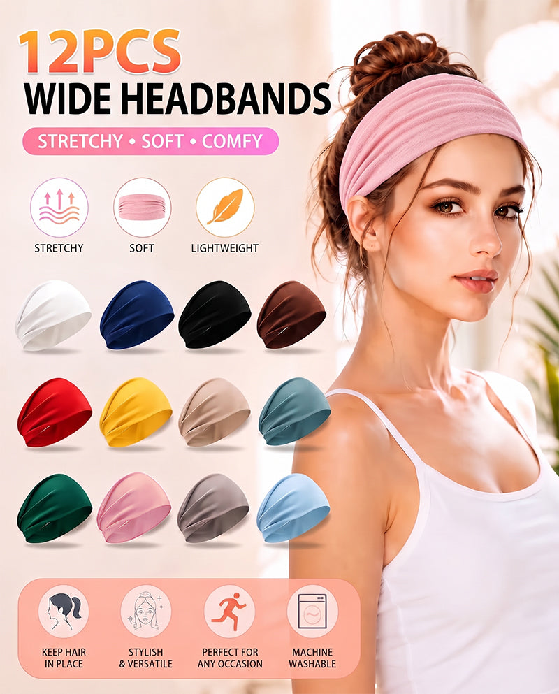 Women's Universal No-Slip Elastic Fashion Headband