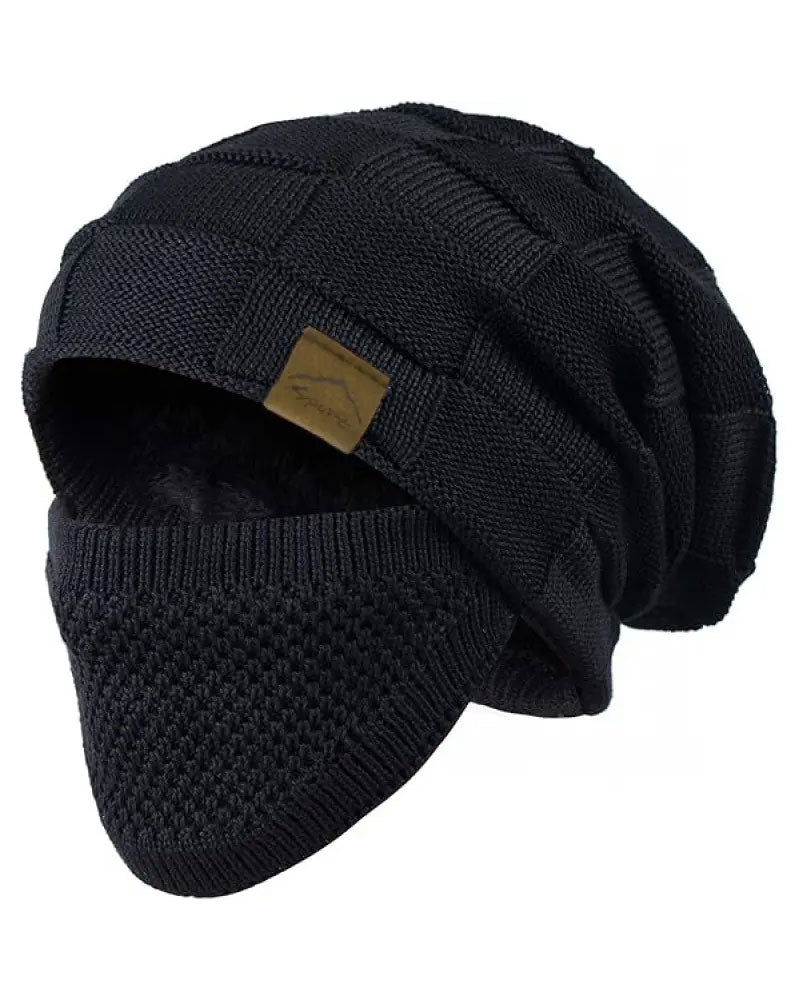 Knitted Hat Mask Set Winter Beanie Face Ear Cover