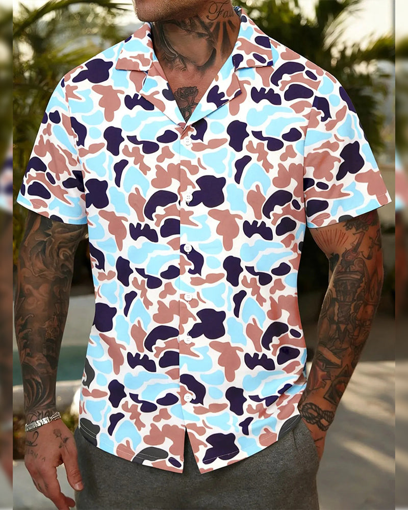 Men's Casual Camo Shirt