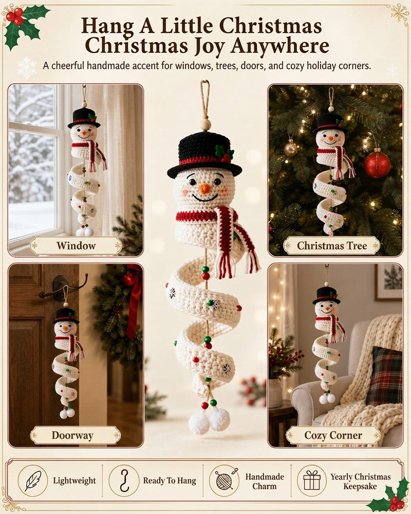 ☃️ DIY Spiral Crochet Snowman Kit