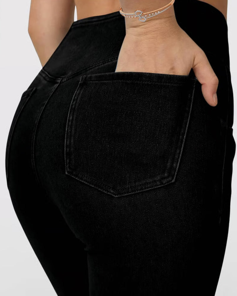 High Stretch Fashion Pocket Flare Pants