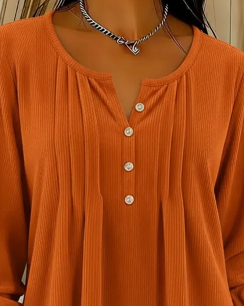 Button-Down Loose Casual Top