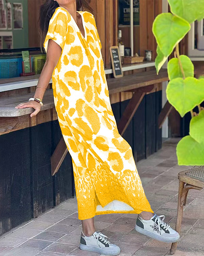 Loose Leopard Print Dress