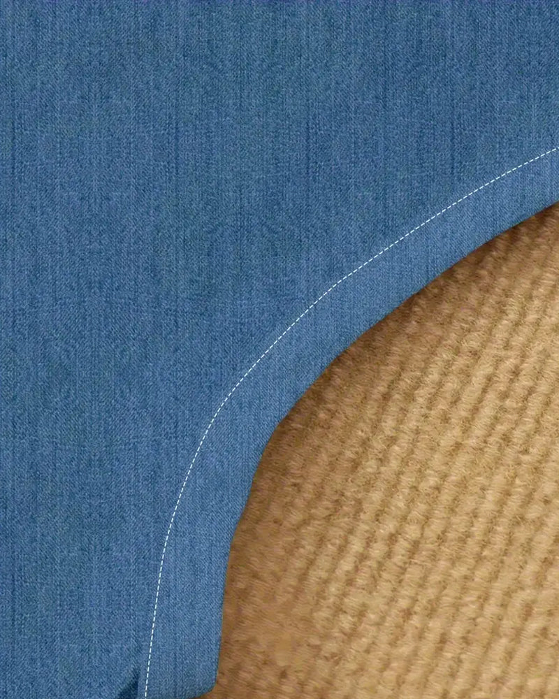 Sleeveless Imitation Denim Dress