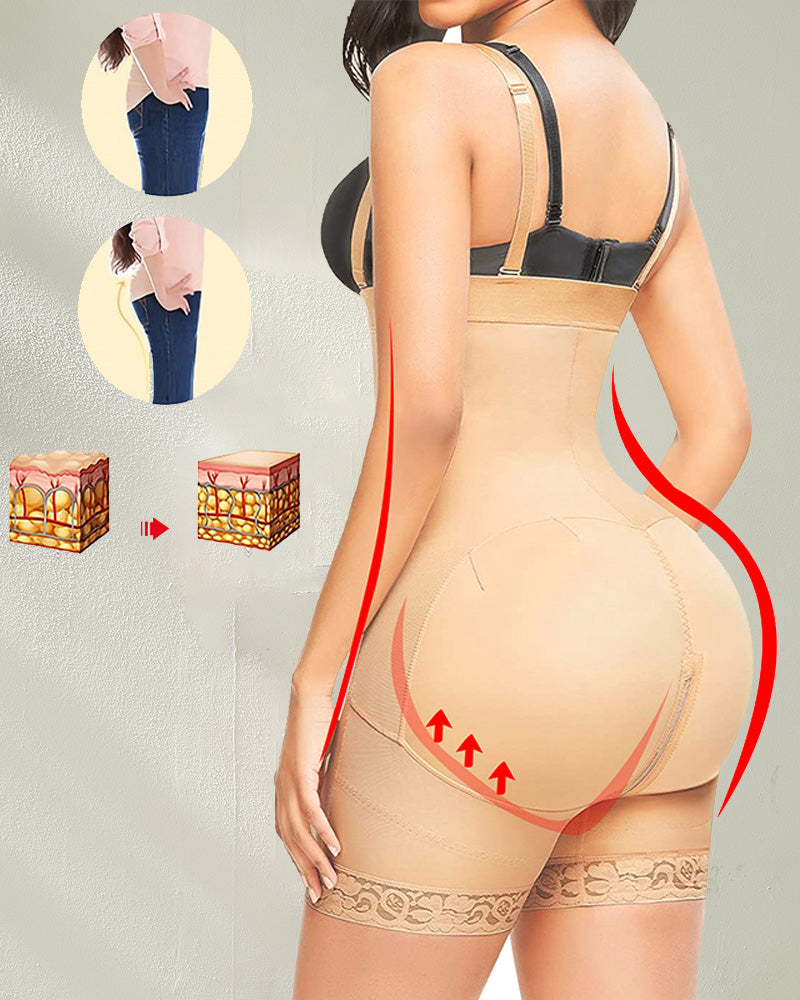 Detachable breasted tummy control butt lifting jumpsuit