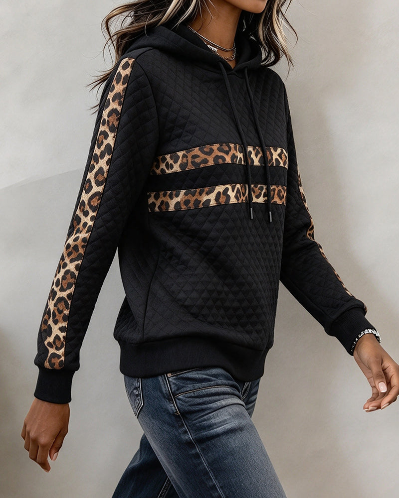 Argyle Leopard Slim Fit Sweatshirt