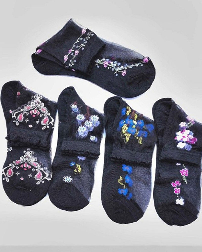 Glass Silk Crystal Socks