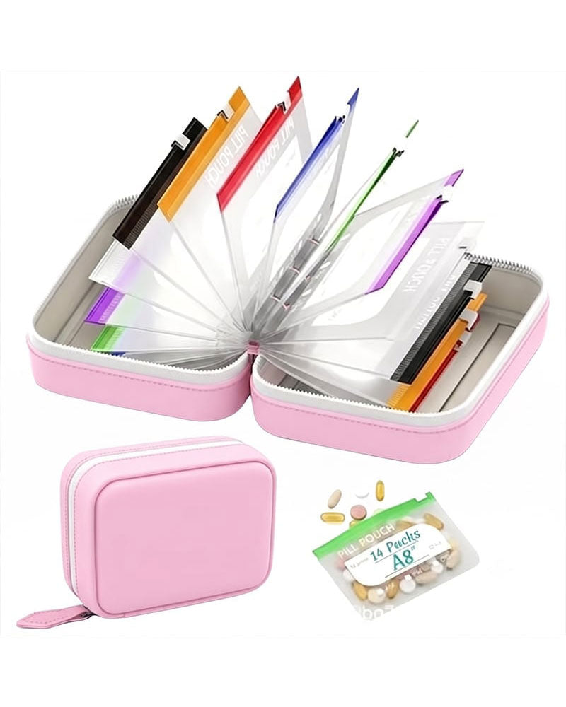 Premium Waterproof PU Travel Pill Organizer Set