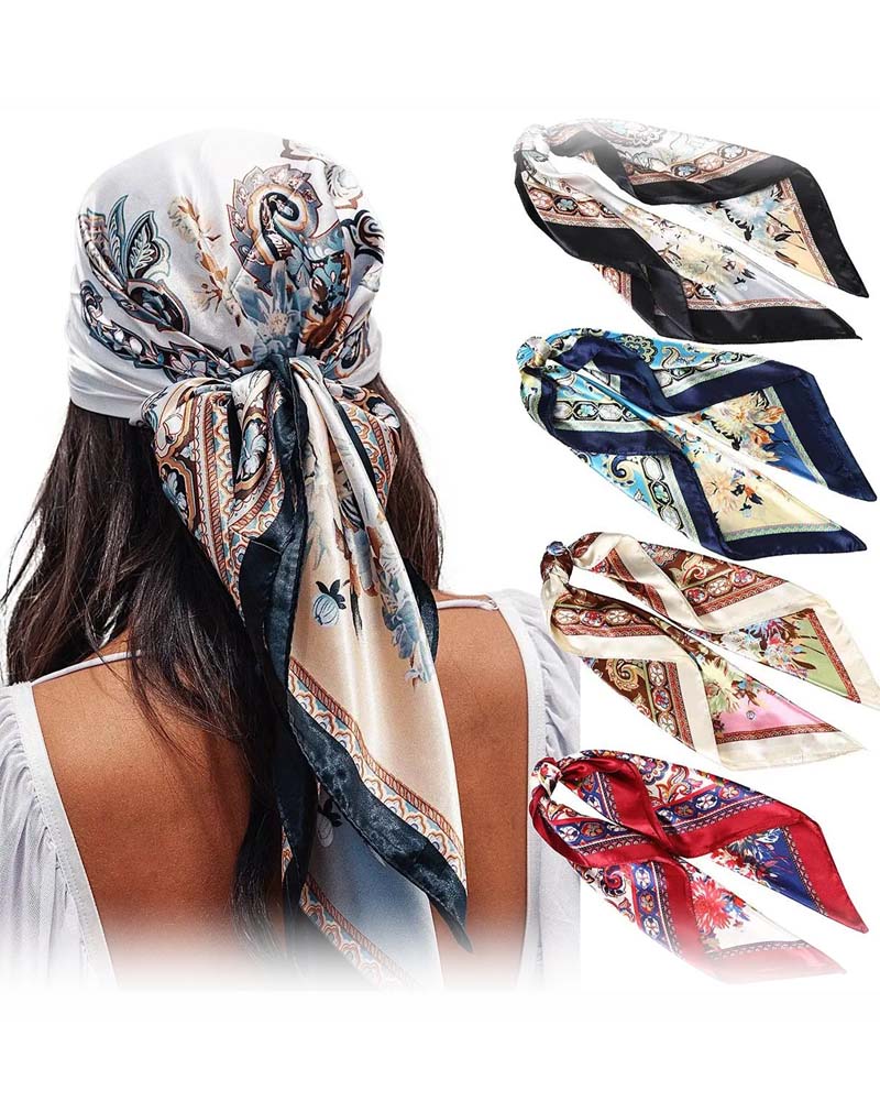 Women's 4-Pack Square Scarves Set
