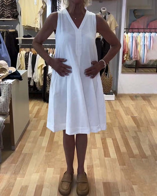 Sleeveless V-Neck Relaxed A-Line Dress