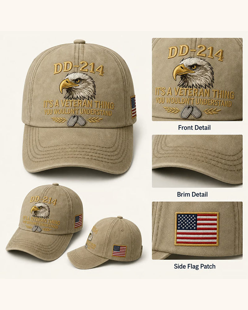 DD-214 Veteran 3D Embroidered Cap