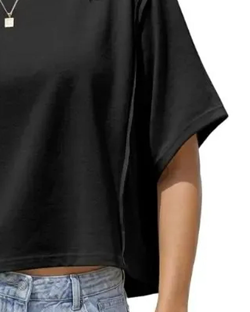 Short Drop Shoulder Loose T-Shirts