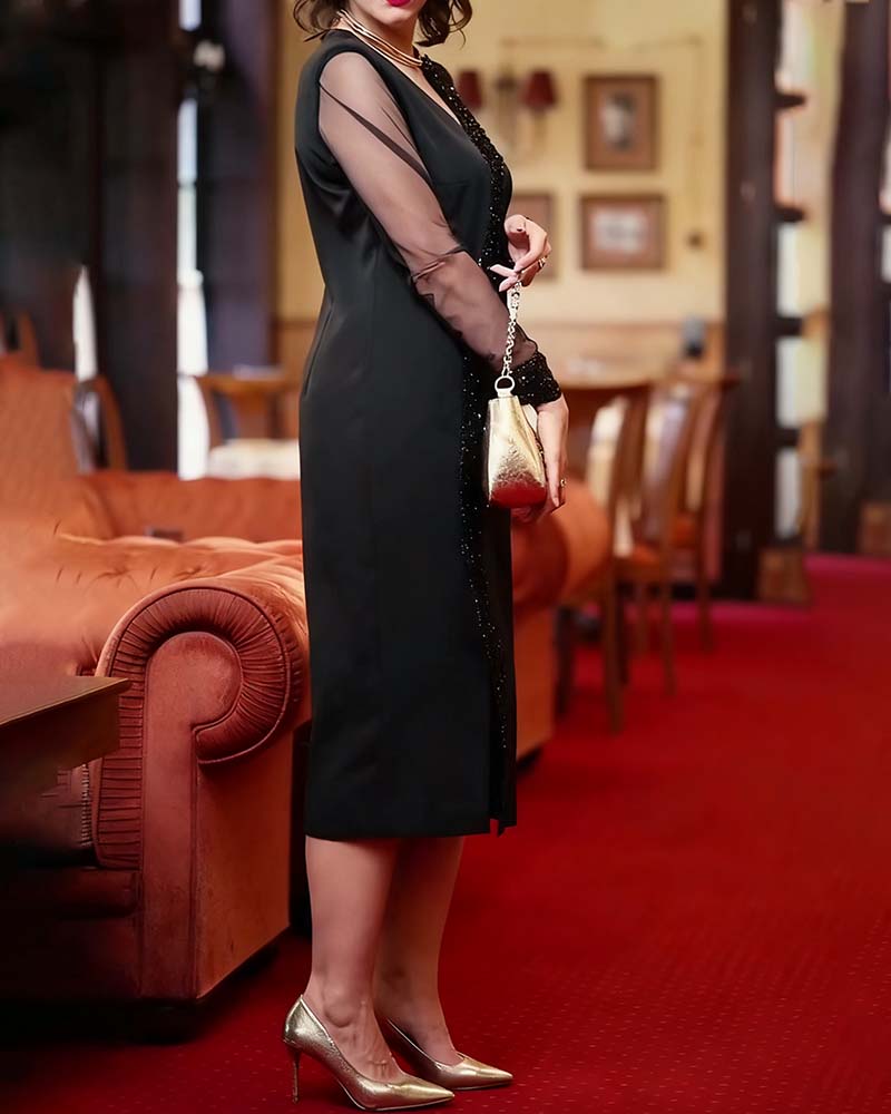 Solid Color Fashionable Straight Dress