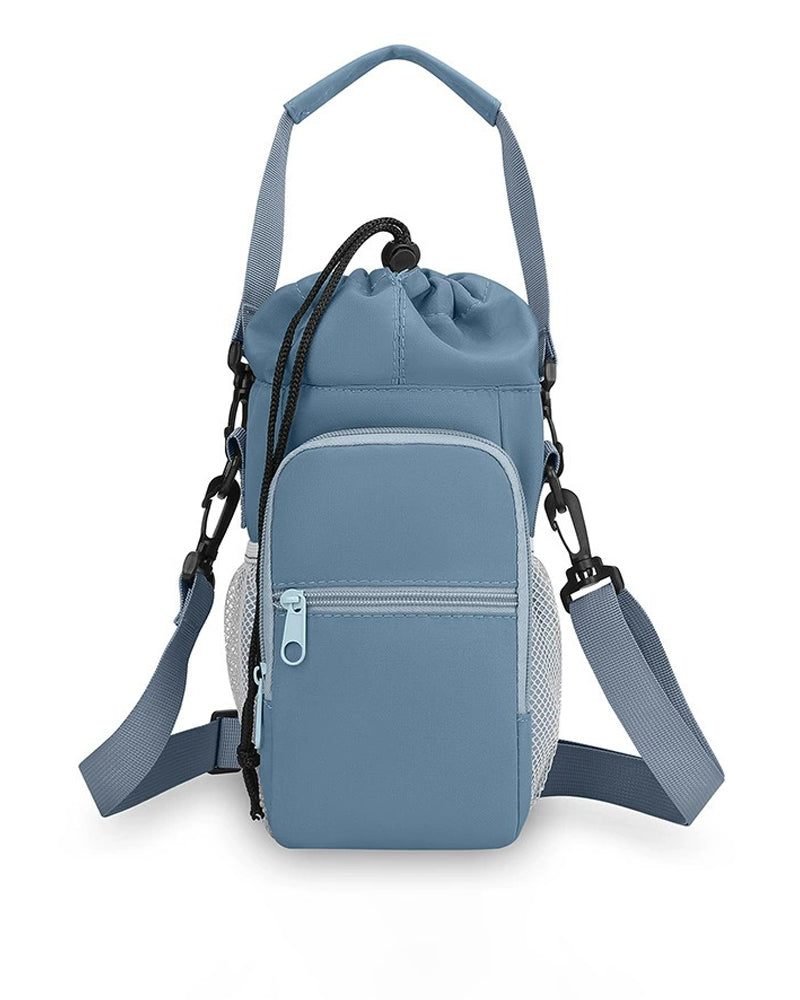 Multi-Pocket Bottle Bag with Phone Holder for Hiking, Travel & Daily Use