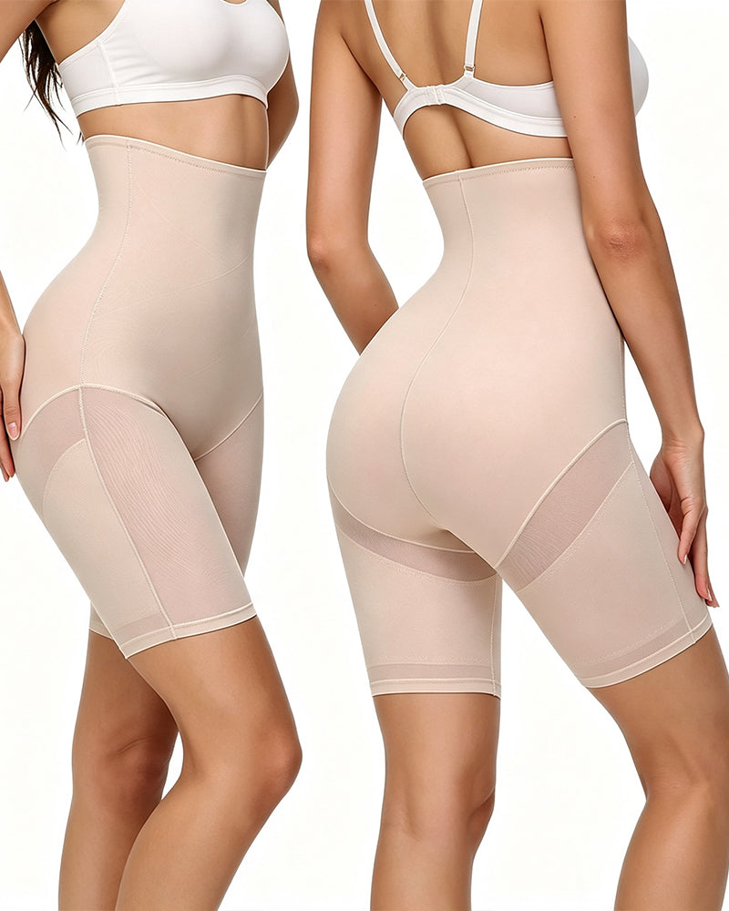 High Waist Cross Double Layer Tummy Control Pants