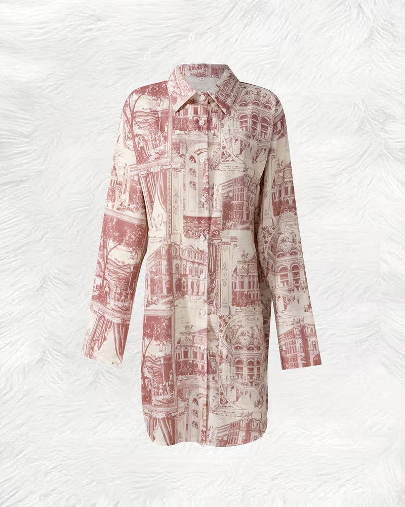 Loose Irregular Shirt Collar Dress
